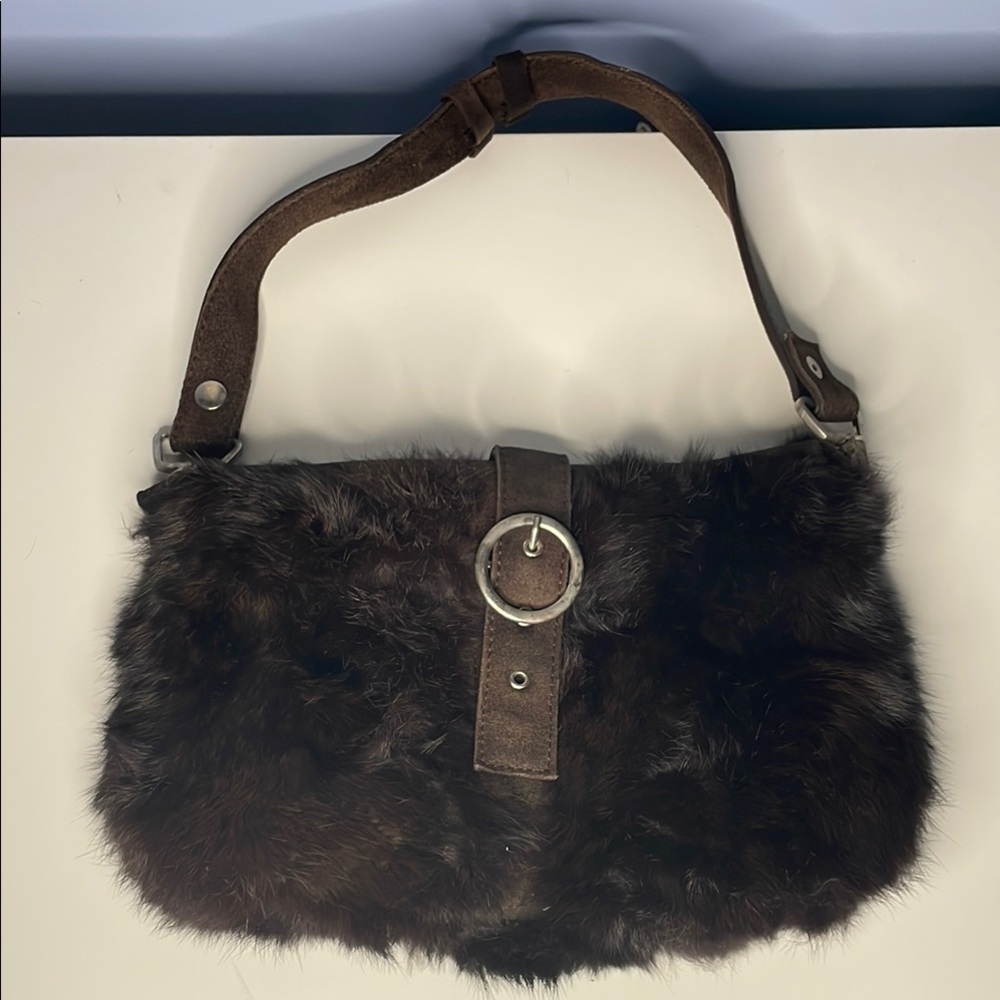 Brown Fur Shoulder Bag